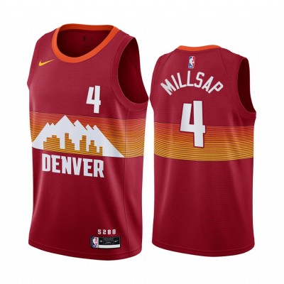 Nike Denver Nuggets #4 Paul Millsap Red NBA Swingman 2020-21 City Edition Jersey Men's